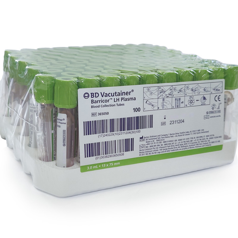 Пробірка BD Vacutainer® Barricor™ LH 3 мл, 13х75 мм, 100 шт (365050)